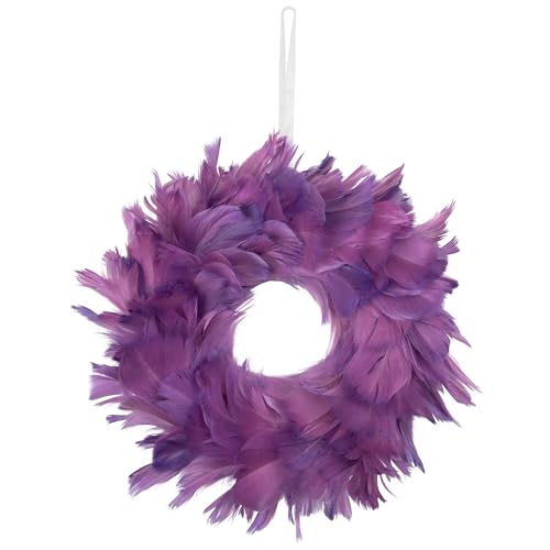 Layered Feather Christmas Wreath - 10' - Purple...