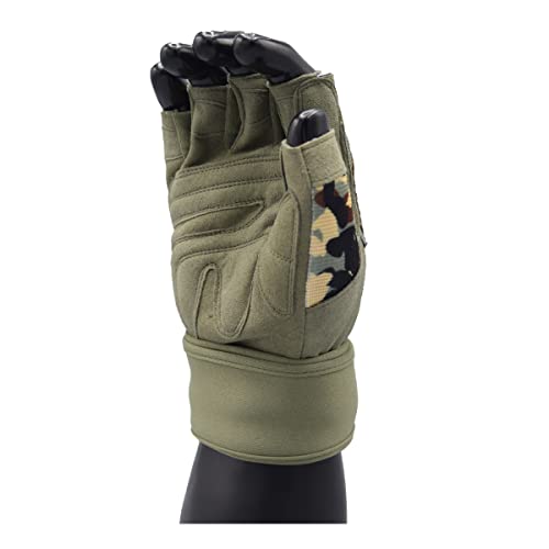 Mrx Boxing & Fitness 2628-OLV-XL Mrx Weightlifting Gloves For Men Workout Gloves Mens Wrist Support Lifting Gloves Male Gym Gloves | Workout Gym Accessories For Men Weight Lifting Fingerless Gym Exercise thumb #4