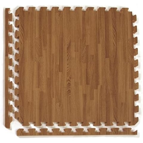 Greatmats Wood Grain Foam Tiles Reversible 1/2 in. x 2x2 Ft. 15 Pack (Dark Wood/Tan) Cover