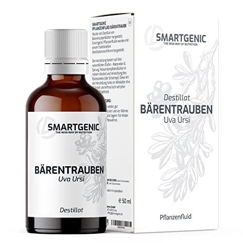 NEU! Uva Ursi Tropfen - Bärentraubenblatt Destillat hochdosiert von Smartgenic | leichte Einnahme - Tropfen statt Kapseln | Ideal als Zusatz zum Blasentee | 50ml Cover