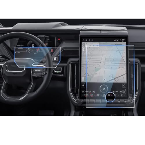 Image of CDEFG 2Pcs for 2025 2026 GMC Yukon Screen Protector Tempered Glass | for 2025 2026 GMC Yukon Accessories for 16.8 inch Touchscreen &11 inch Digital Instrument Cluster Screen Cover HD