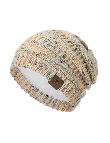 Image of Durio Winter Hats for Women Cable Knit Beanie Soft Womens Beanies Thick Winter Hat