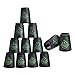 DEWEL Jeux Puzzle Enfant, Magique Puzzle Quick Stacks, Lot de 12 Gobelets de Sport Empilables avec Sac de Transport Noir