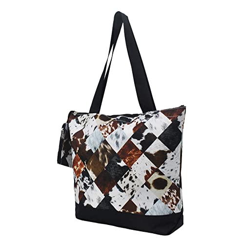 Image of NGIL Medium Top Zipper Closure Canvas Tote Bag with Attached Matching Coin Purse For Moms and Nurses