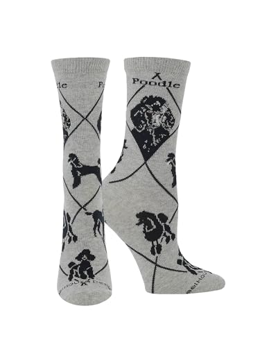 White Poodle Socks and Black Poodle Socks for Women Gift for Dog Lovers