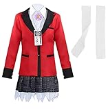 EROOLU Yumeko Jabami Cosplay Ryota Suzui Cosplay Costume Anime Gambler Boys and Girls School Uniform JK Suit (Yumemite Yumemi, M)
