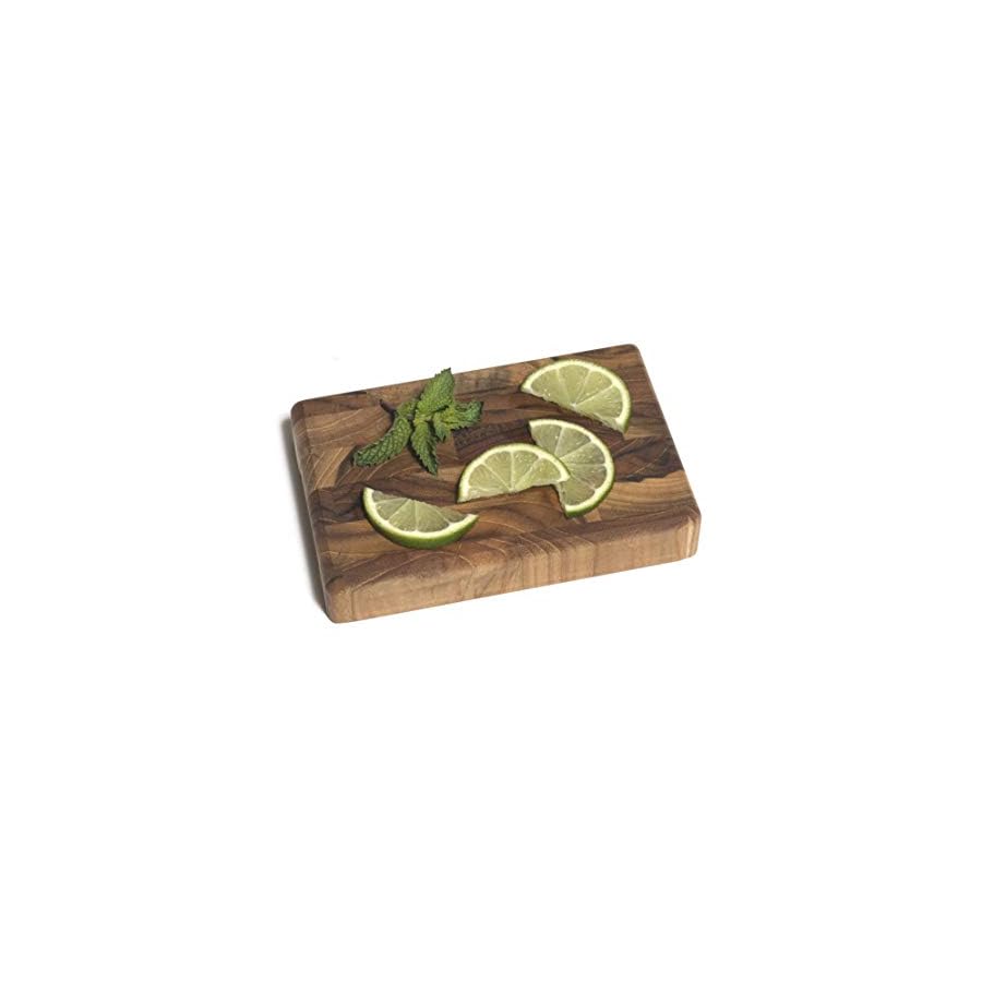 Lipper-International-7217-Teak-6-End-Grain-Cutting-Board-with-Cut-Out-Handles Lipper International 7217 Teak 6" End Grain Cutting Board with Cut Out Handles