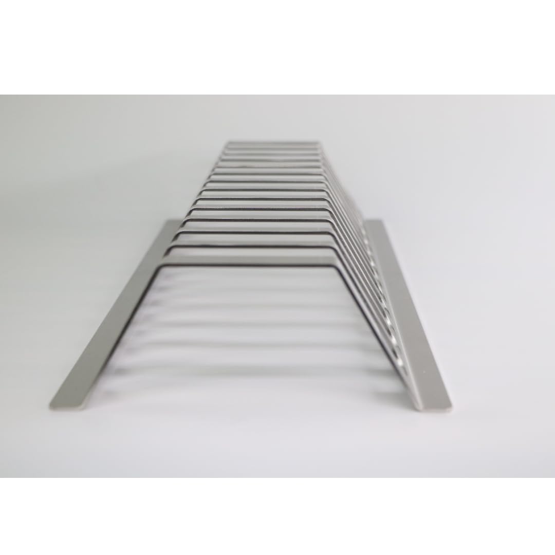 Edelstahl Spareribs Halter für BBQ-Profis in Zwei Größen (480mm / 13 Spareribs)
