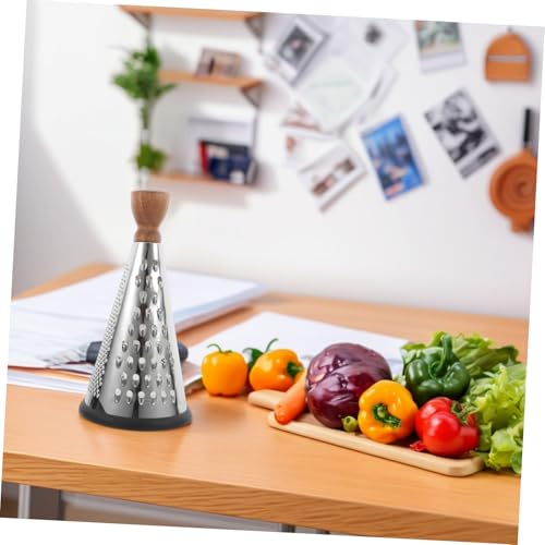 Rallador de queso manual con mango de madera y metal miniatura 5