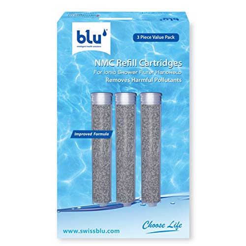 blu Ionic Power Filter - Juego de 3 cartuchos de repuesto - Filtro de nanopartículas moleculares, de metales pesados y de cloro