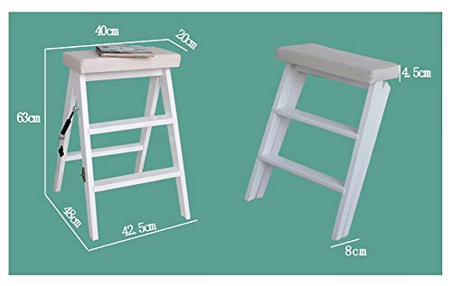 Tabouret d'échelle pliant multifonctionnel en bois compact Couleur B