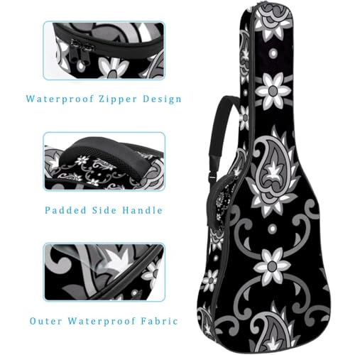 Housse imperméable en tissu Oxford pour guitare acoustique avec bandoulière et poches, motifs texturés élégants 109 x 42,9 x 11,9 cm, Multicolore., 42.9×16.9×4.7 in, Sac de transport tendance pour - Les Beatles, Paul McCartney, John Lennon, RIngo Starr, George Harrison Housse imperméable en tissu Oxford pour guitare acoustique avec bandoulière et poches, motifs texturés élégants 109 x 42,9 x 11,9 cm, Multicolore., 42.9x16.9x4.7 in, Sac de transport tendance pour – Image 5
