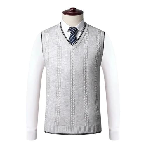 Men’S Vintage V-Neck Argyle Sweater Vest Thick Wool Blend Sleeveless Buttoned Pullover2