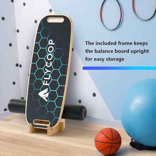 Image of Balance Board for Adult with Adjustable Stoppers: 3 Modes Wobble Board with Roller Exercise Balancing Stability Trainer for Improve Balance Non Slip Surface