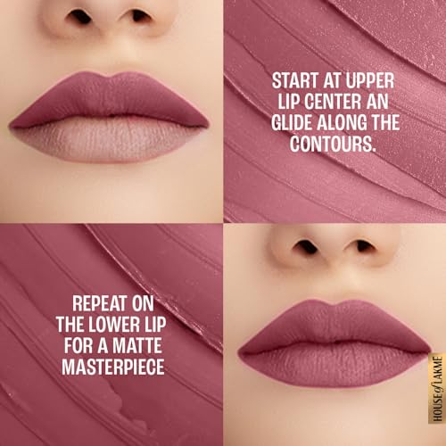 Image of Lakme Powerplay Priming Matte Lipstick, Smooth Matte Finish, Lightweight Lipstick, Smudgeproof, Lasts 16hrs, Hydrates Lips, Mauve Matter, 3.6g (Pack of 3)