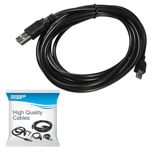 HQRP 10ft USB to Mini USB Cable for PDP Afterglow Prismatic Wireless Headset/Sony VMC-14UMB / Motorola KRZR, K1, A668, A780, MPX200, K1m, K3