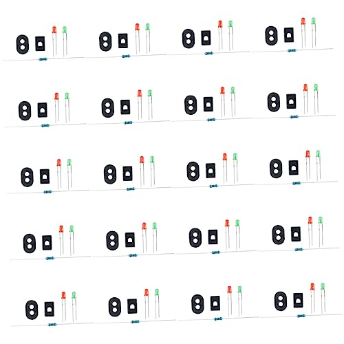 Artibetter 2Sets Micro Landscape Light Ornaments Realistic Traffic Signal Lamp Models for Sand Table Decor Durable for DIY Miniature Layouts