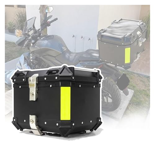 Genérico Baúl Superior para Motocicleta, Baúl Impermeable De Aleación De Aluminio, Ip68 A Prueba De Polvo E Impermeable, Baúl De Viaje De Instalación Rápida (Black 36L)