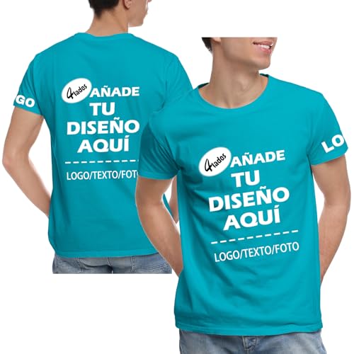 Xenorith Camiseta Personalizada – Camisetas Personalizado para Hombre y Mujer, CREA tu Propia Camiseta Impresa con Logo/Text/Foto, Camisetas de Pareja Fiesta, Regalos Divertidos