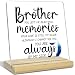Sympathy Gifts for Loss of Brother,You Left Me Beautiful Memories Acrylic Plaque,Bereavement Gift for Home Office Desk Decor