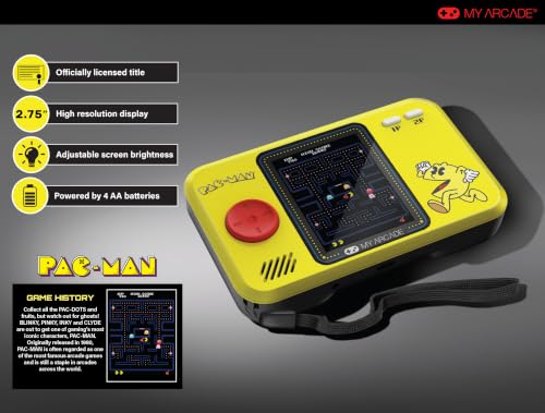 Image of My Arcade Pac-Man Pocket Player Pro: Retro Gaming, Arcades, 2.8 inch Screen