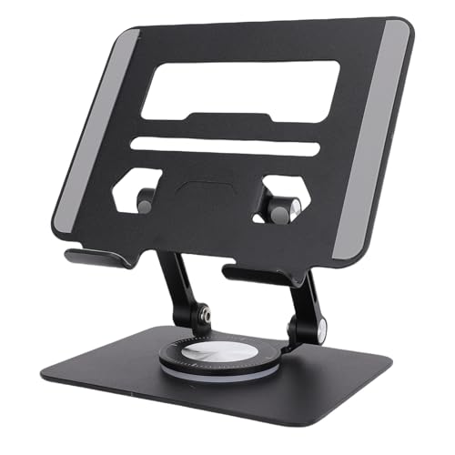 SUNGOOYUE Soporte para Tableta con Rotación de 360 ​​​​° con Ventilación, Soporte Ajustable para Tabletas, Adecuado para Aprendizaje en Línea y Conferencias, Diseño Antideslizante (Black)