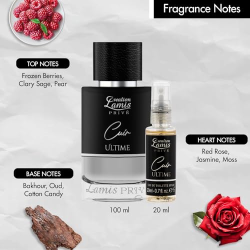 Image of Creation Lamis Prive Men Eau De Parfum Gift Set 4x20ml | Cuir Ultime, Tabac Aromatique, Amber Imperial, Oud Magique | Long-Lasting Amber, Citrus, Woody, and Leather Notes