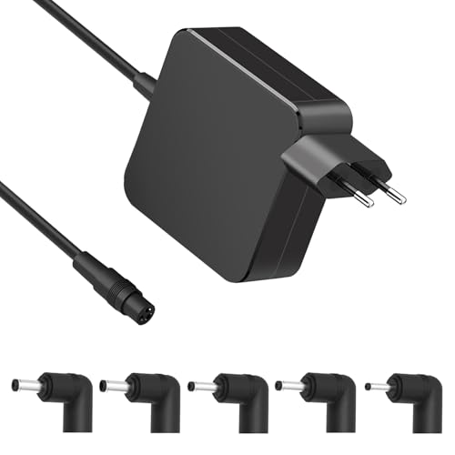 Cargador de Sim AC Universal 65w 45w, Compatible con el Cuaderno ASUS Vivo Book zenbook a52f a53e a53s a55a a56c a56ca Lenovo ideapad Power (con 5 Conectores Diferentes y fáciles de reemplazar)