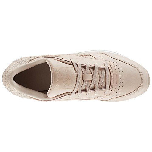 Image of Reebok Women's Classic Leather Gymnastics Shoes, Beige PRM Bare Parchment White, 7.5