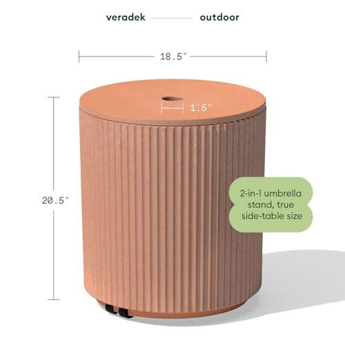 Image of Veradek Umbrella Side Table - Outdoor Patio Table with Umbrella Hole