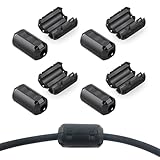 フェライトコア ノイズフィルター コア コアホース 20個 セット 内径φ3.5/5/7/9/13mm 各4個 ブラック 電源線 高周波 パッチンコア ブラック ヒンジ式