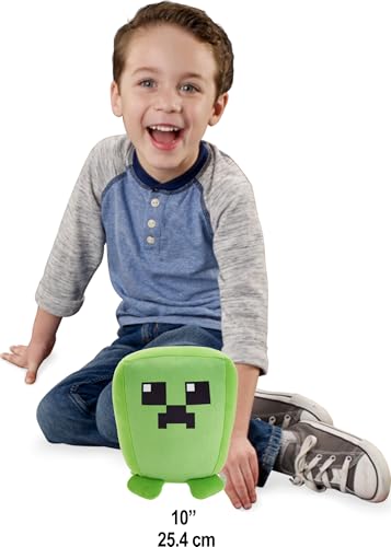 Mattel HJJ01 Minecraft Cuutopia 10-In Creeper Plush Character, Soft Rounded Pillow Doll, Video Game-Inspired Collectible Toy thumb #1