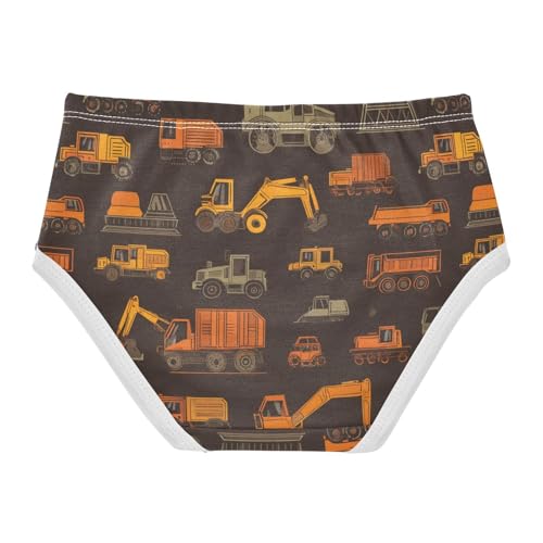 Wusikd Construction Vehicles Girls' Underwear Cotton Girls Briefs Soft Toddler Underwear 2T2