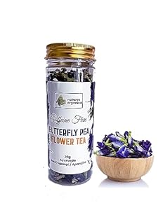 Butterfly Pea Flower Tea - 30g (100 Cups) | Hot Tea, Iced Tea, Mocktails | Caffeine Free Herbal Tea - Ayurvedic Shankhpushpi Flower Tea | Premium Eco Conscious Pet Jar