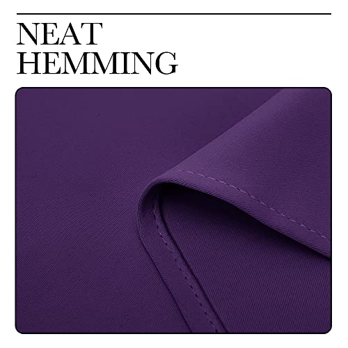 Image of NICETOWN Thermal Curtains Insulated Blackout Draperies, Triple Weave Home Decoration Solid Ring Top Blackout Drape Panels for Bedroom (Set of 2, 34 x 63 Inch, Royal Purple)
