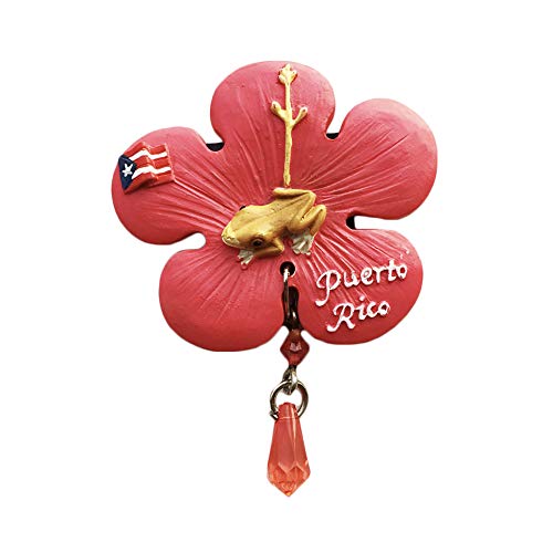 Imán decorativo redondo Puerto Rico 6×8.5 cm miniatura 1