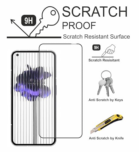Image of DD SON Premium HD+ Tempered Glass Screen Protector Guard Compatible For Nothing Phone 1 5G Edge to Edge Coverage With Easy installation kit for Smartphone