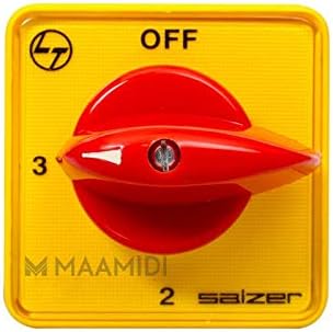 Salzer Electronics Rotary Switch, 16 A , Phase Selector 1 POLE 3 WAY with OFF (Cat no: 61060SCB13TDYR)