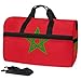 All3DPrint Marokko Flagge Reise Duffle Gym Fitness Tasche mit Schuhfach