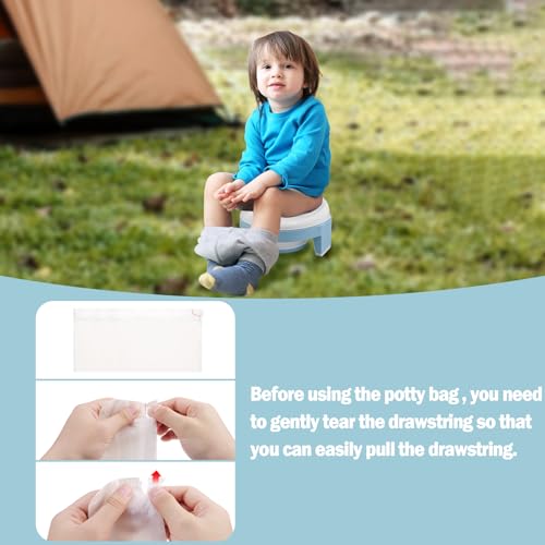 image for MCGMITT Portable Potty Bags, 50 Count Potty Chair Liners for Travel Po