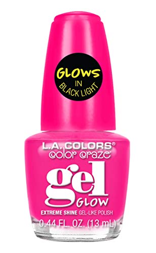 L.A Colors Color Craze Gel Like Nail Polish - Glows in Blacklight (Rave)