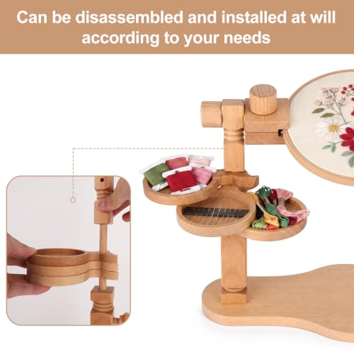 Image of Gosknor Embroidery Hoop Stand, 360 Rotatable Embroidery Holder