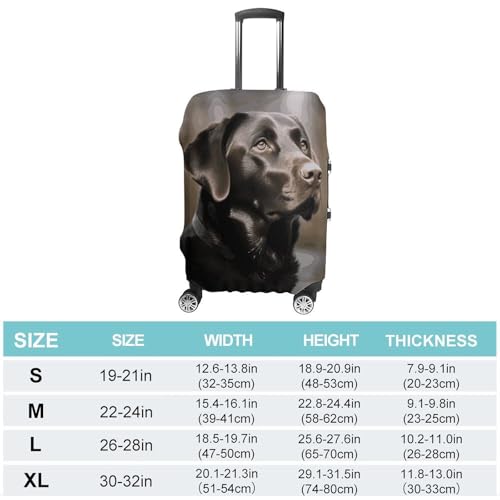Labrador Retriever Luggage Cover, Washable Elastic Suitcase Cover Protector Fit 18-32 Inch Luggage2