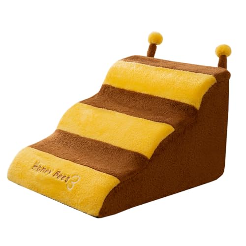 CYWOPVEQ犬 階段 ステップ ペット階段 ドッグステップ 犬 スロープ 高密度 滑り止め付き 安定性 カバー取り外し可能 洗える 小型犬適用 3段