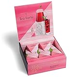 Tea Forte Tea Over Ice Blueberry Merlot Premium Organic Caffeine-Free Herbal Iced Tea Blend, 5 Count Individually Wrapped Handcrafted Pyramid Infuser Tea Bags, Each Steeps 24 oz.