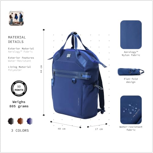 Image of Switch 26L Convertible Laptop Backpack 15.6 Inch | Water Resistant 2-In-1 Backpack Tote With Detachable Straps Snap Closure Lightweight Nylon Fabric Luggage Strap Men Women