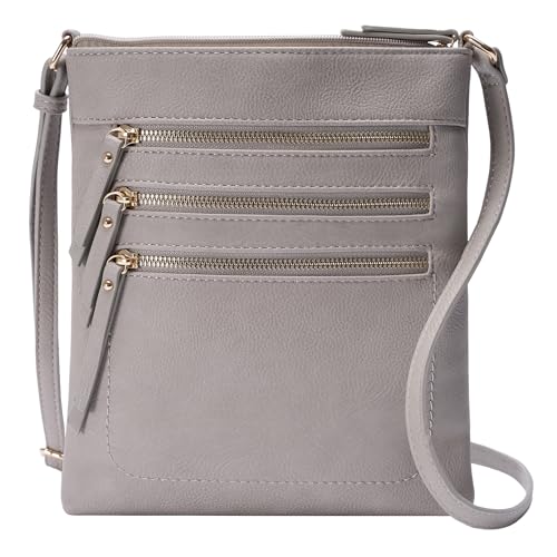 Image of Solene Crossbody Bag Functional Multi Pocket Messenger Purse Top Zip Closure Shoulder Handbag With Adjustable Strap