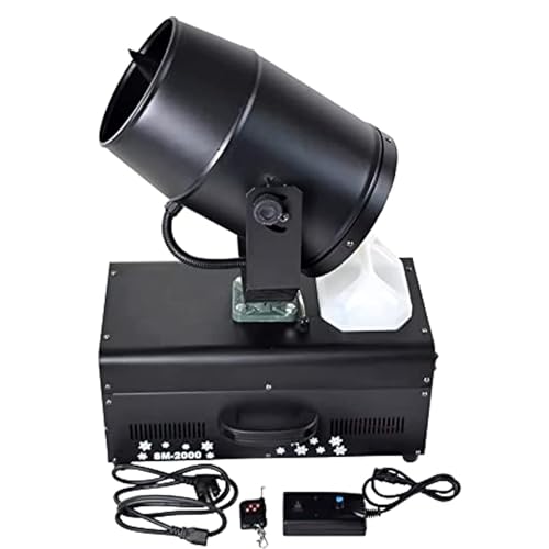 Máquina profesional de nieve TsoLay, máquina generadora de nieve para interiores y exteriores de 2000 W, con cabezal móvil de 90° y control remoto, alcance de rociado de 6 a 8 metros, para bodas, fiestas y eventos miniatura 1