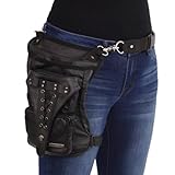 Milwaukee Leather MP8885 Ladies Black Conceal and Carry Black Leather Thigh Bag with...
