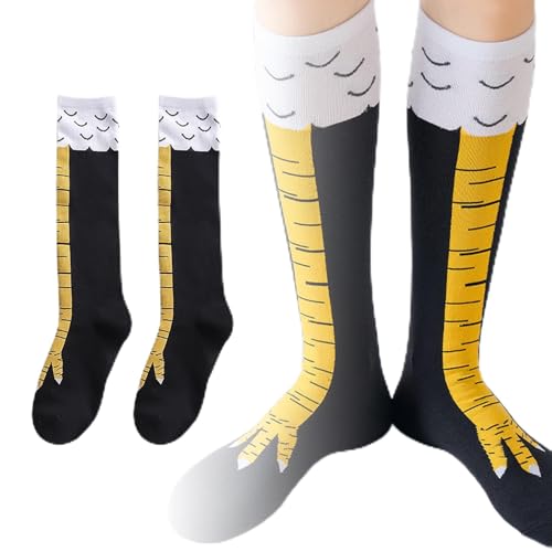 Chicken Leg Socks,Hühnerbein Socken,Lustige Chicken Socks,Hühnersocken Funny Personalisierte Socken Hühnerbeine,Gute Laune Witzige Geschenke für Damen Herren Kinder